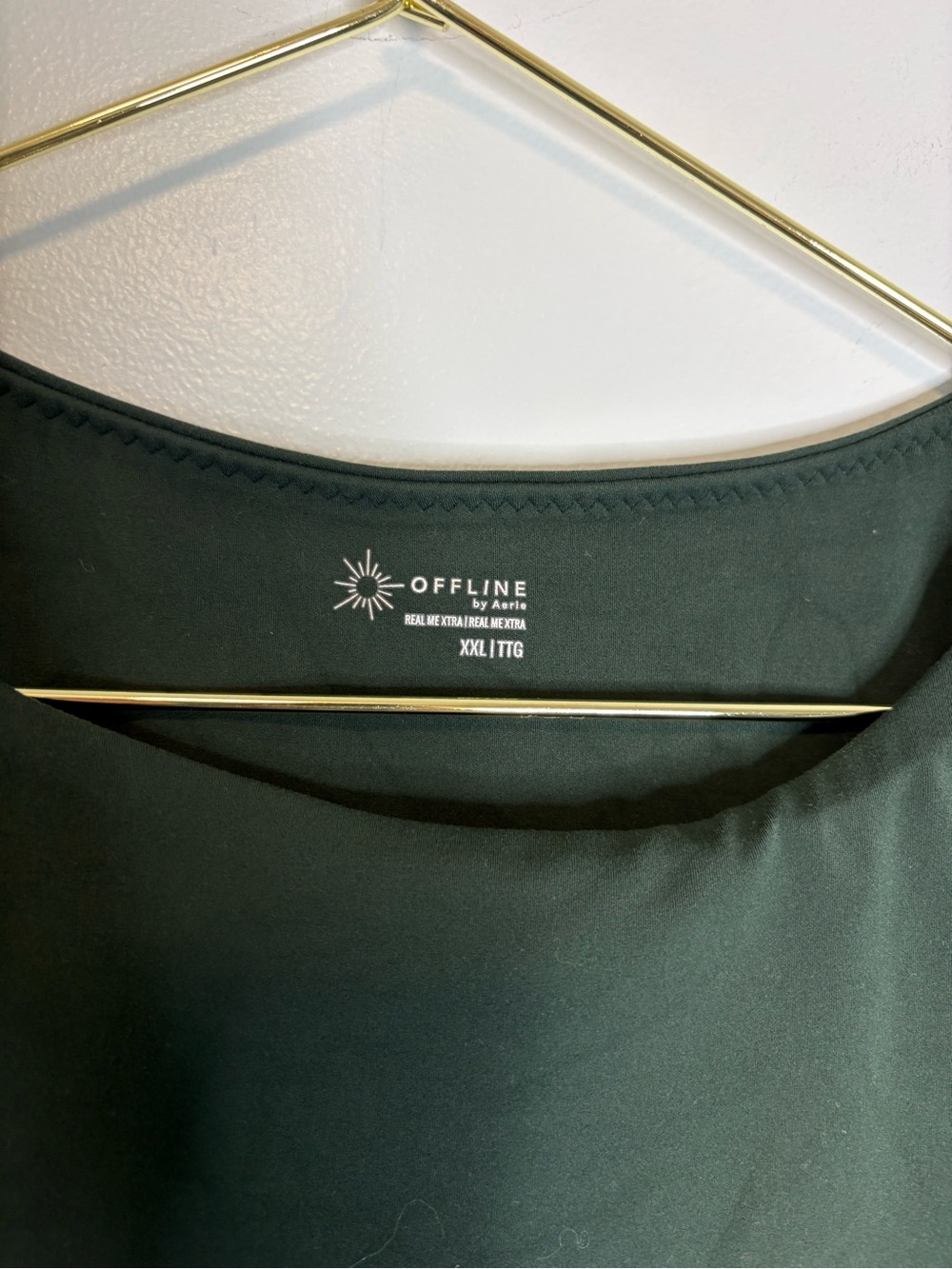 OFFLINE By Aerie Real Me XTRA High Neck Longline Sports Bra Dark Green Size XXL - Picture 5 of 9
